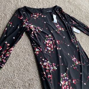 NWT Womens Nine West by Dressbarn Size 10 Floral Dress in Black and Pink